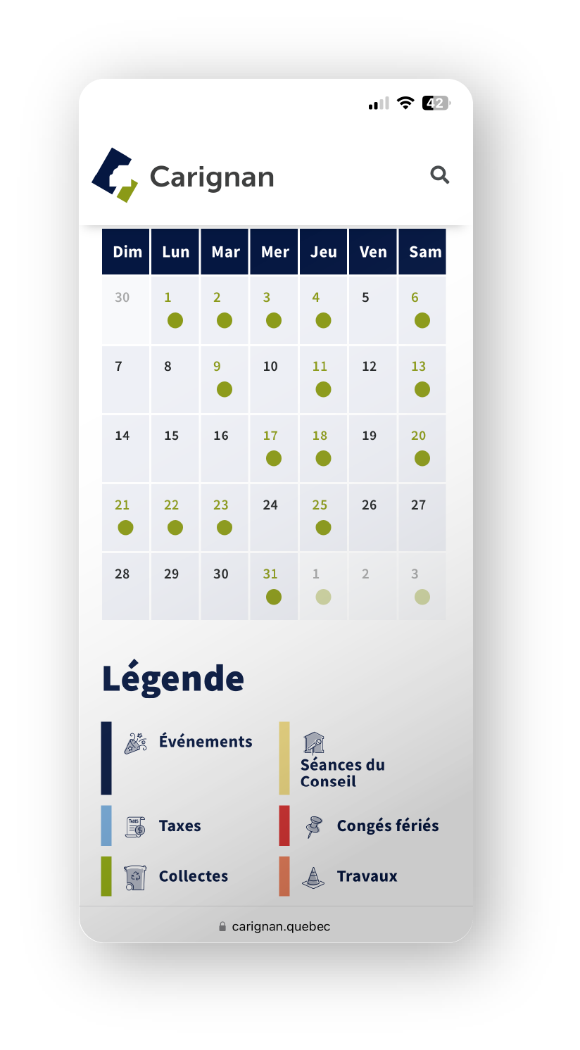 Site de la ville de Carignan